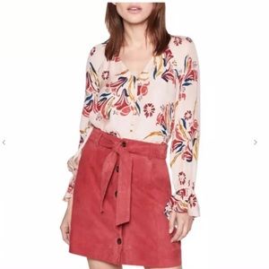 Joie Silk Floral Boyana Long Sleeve Blouse NWT $298 Size Medium